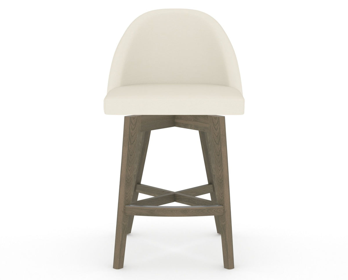 Canadel Downtown Tove Counter Stool in Shadow, YJ Faux Leather, front view