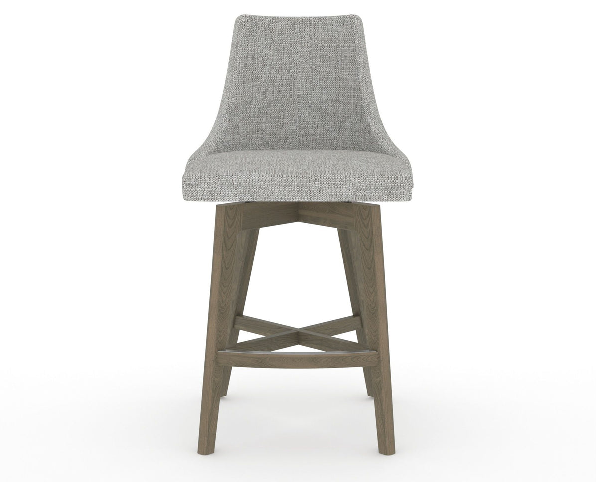Canadel Downtown Trend Counter Stool in Shadow, 7C Fabric, front view
