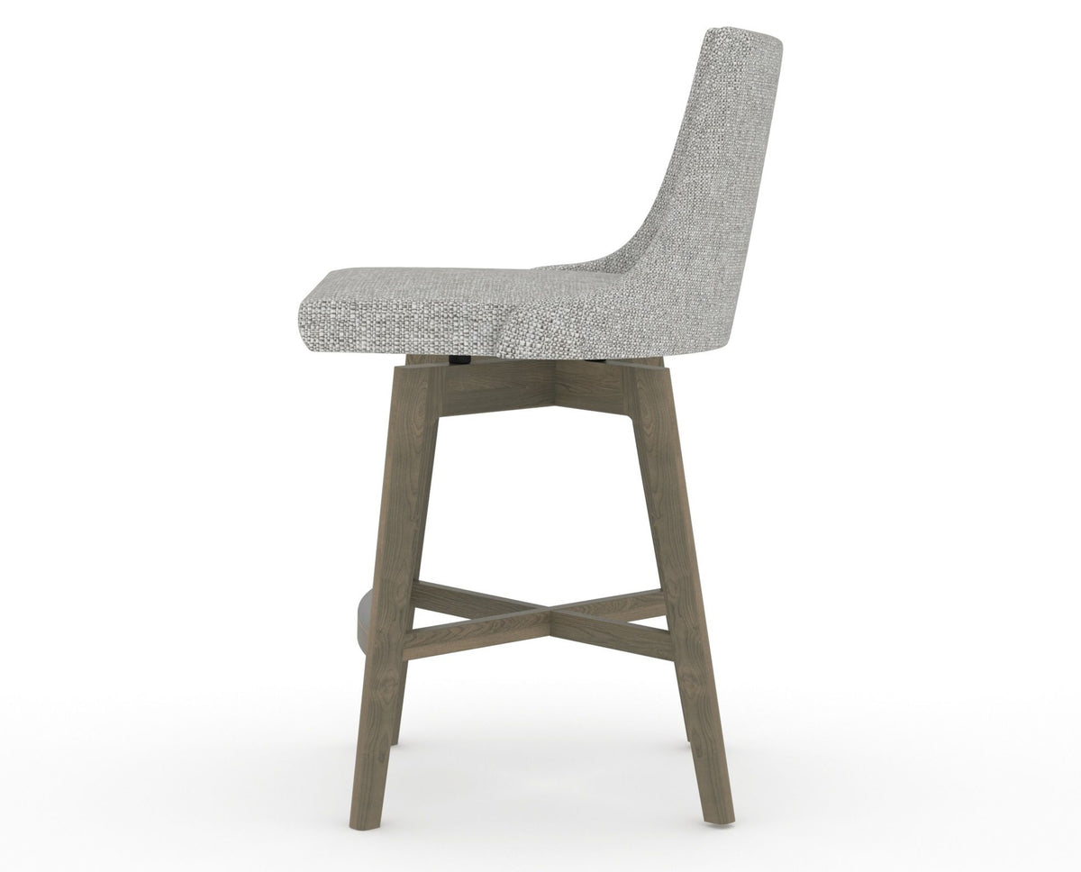 Canadel Downtown Trend Counter Stool in Shadow, 7C Fabric, side view
