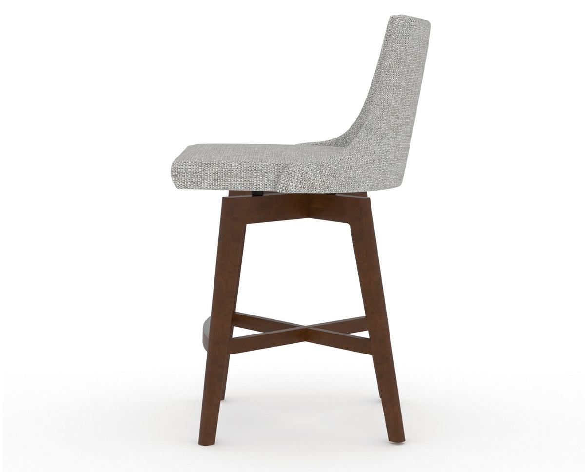 Canadel Downtown Trend Counter Stool in Cognac Washed, 7C Fabric, side view