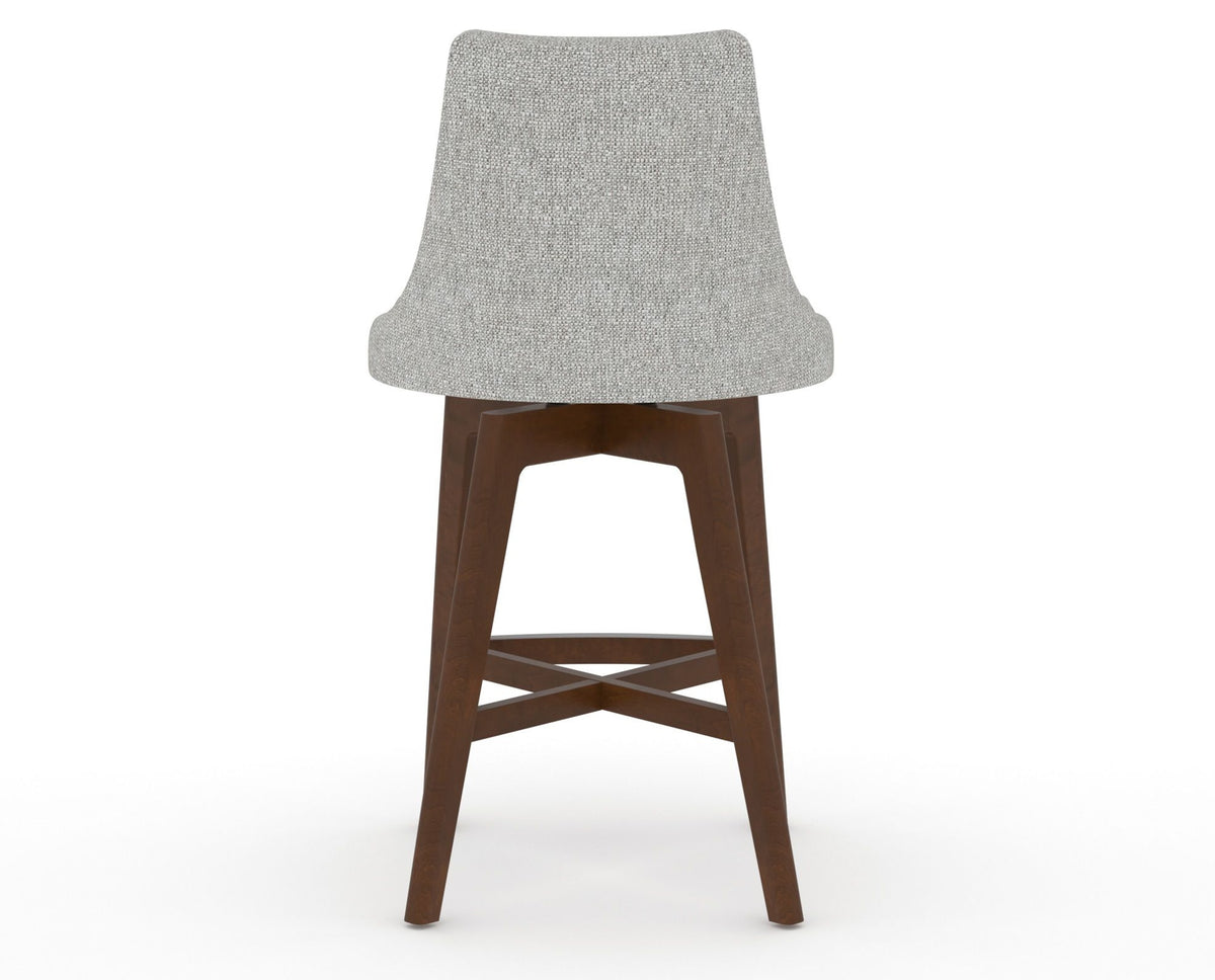 Canadel Downtown Trend Counter Stool in Cognac Washed, 7C Fabric, back view
