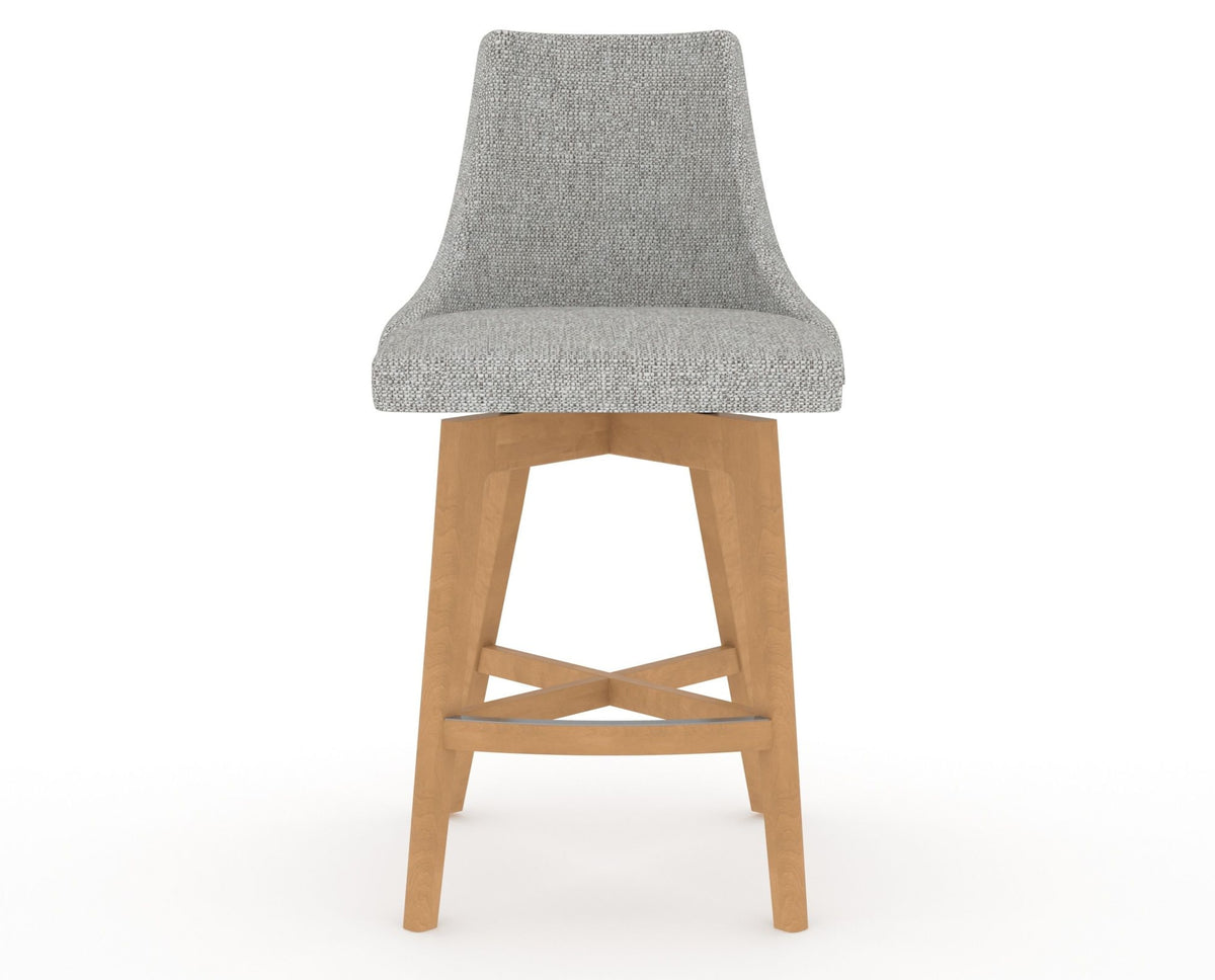 Canadel Downtown Trend Counter Stool in Caramel Washed, 7C Fabric, front view