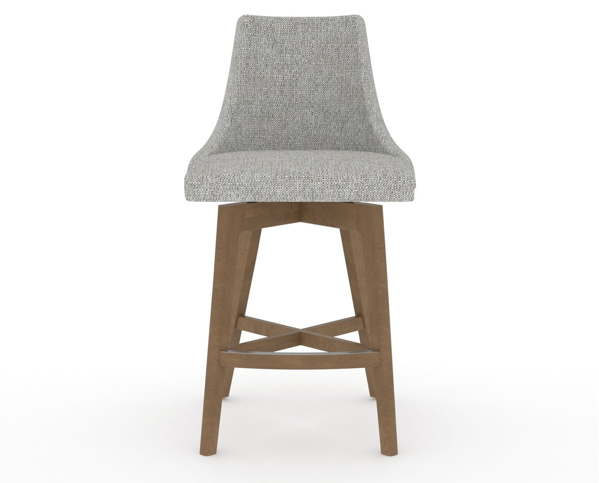 Canadel Downtown Trend Counter Stool in Pecan Washed, 7C Fabric, front view