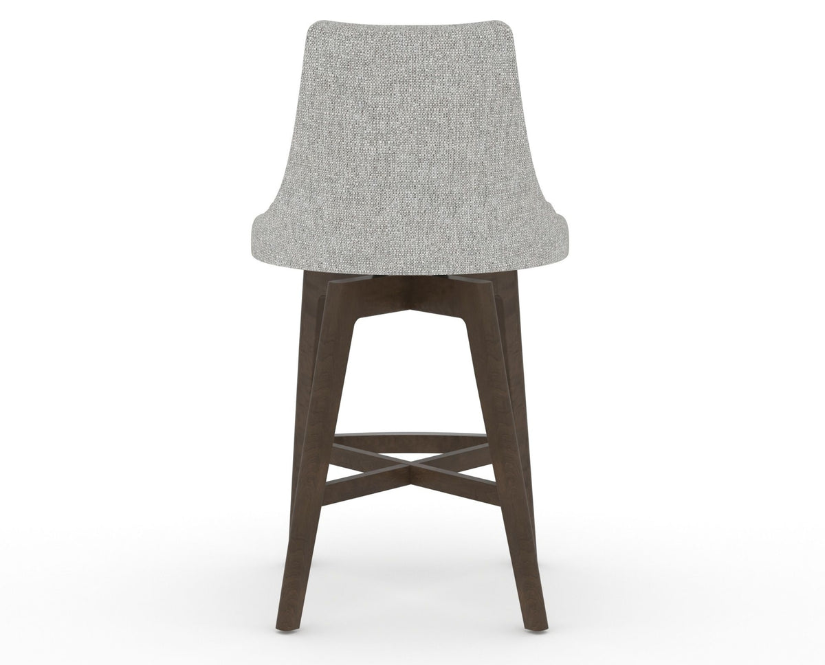 Canadel Downtown Trend Counter Stool in Hazelnut Washed, 7C Fabric, back view