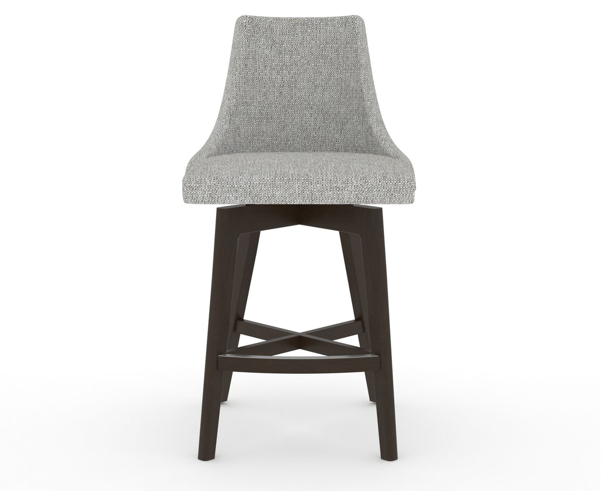 Canadel Downtown Trend Counter Stool in Davy's Grey, 7C Fabric, front view