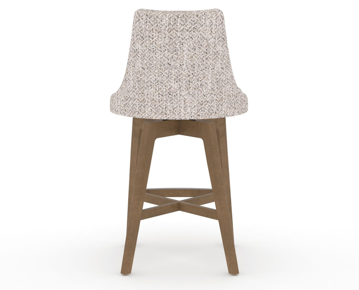 Canadel Downtown Trend Counter Stool in Pecan Washed, FP Crypton®, back view