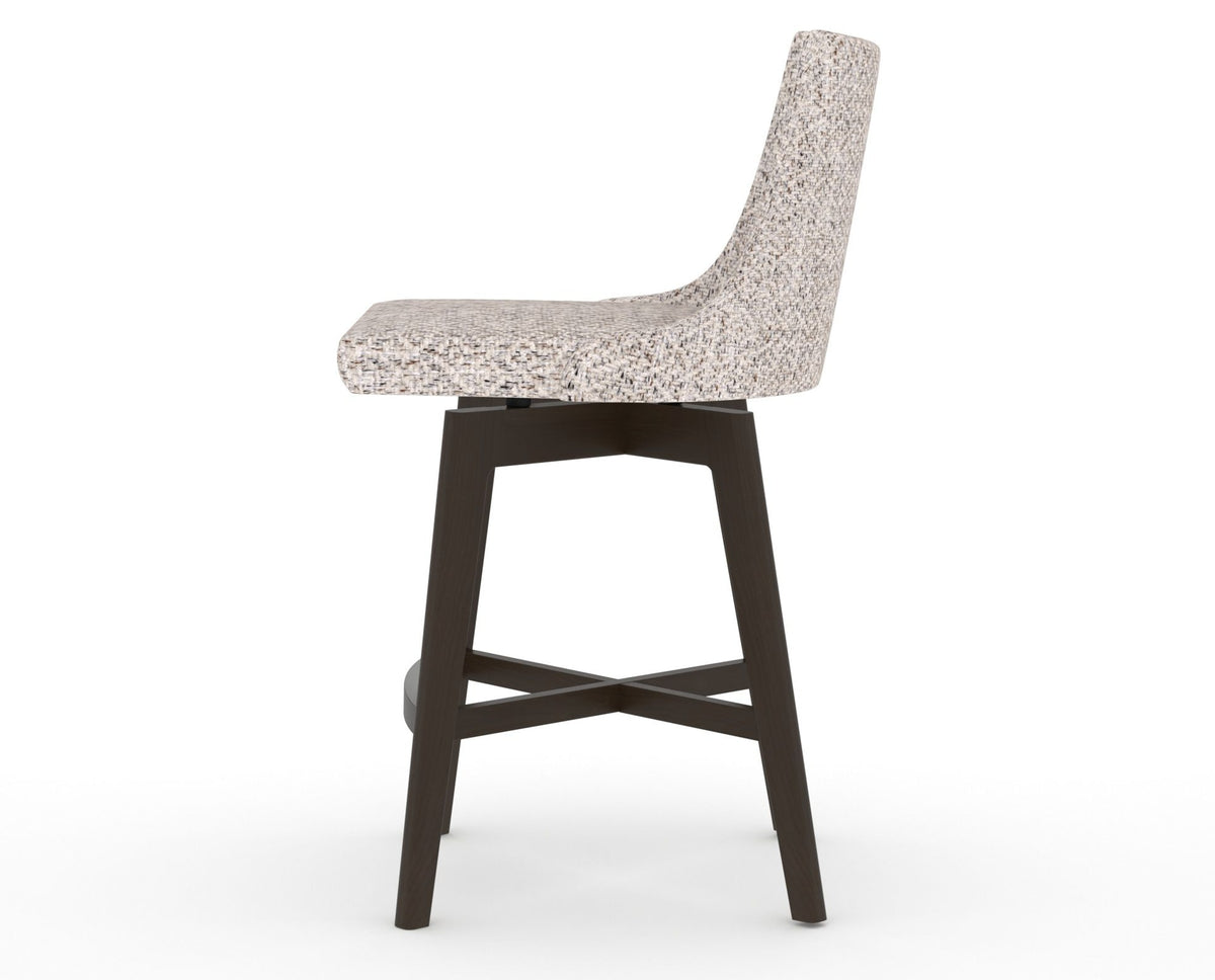 Canadel Downtown Trend Counter Stool in Davy's Grey, FP Crypton®, side view