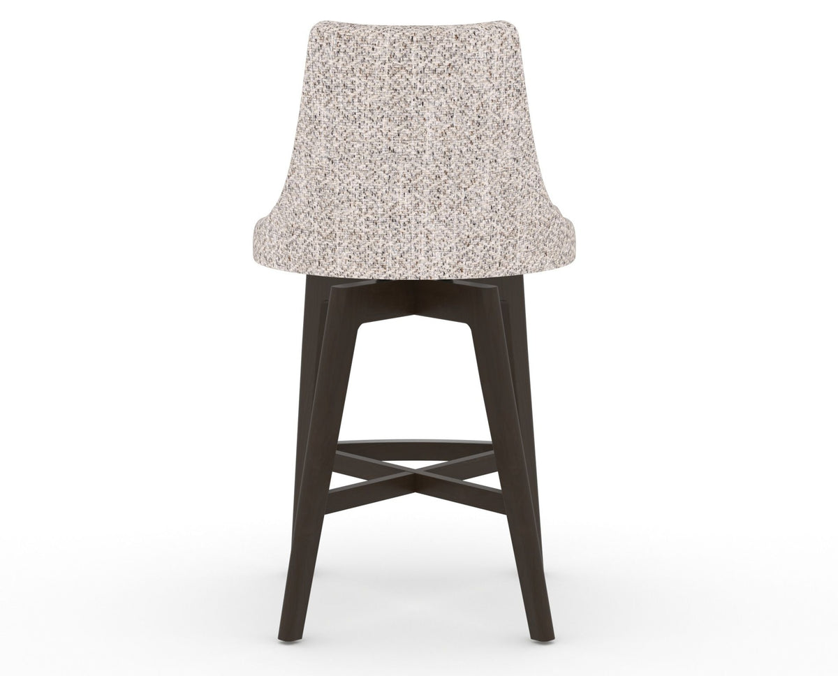 Canadel Downtown Trend Counter Stool in Davy's Grey, FP Crypton®, back view