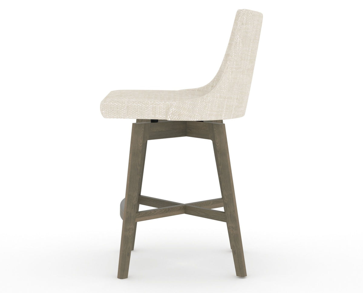 Canadel Downtown Trend Counter Stool in Shadow, FT InsideOut®, side view