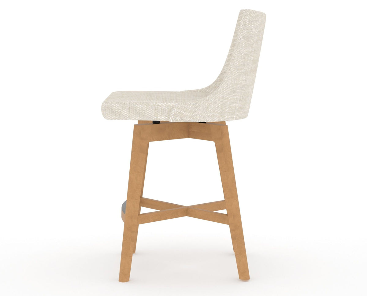 Canadel Downtown Trend Counter Stool in Caramel Washed, FT InsideOut®, side view
