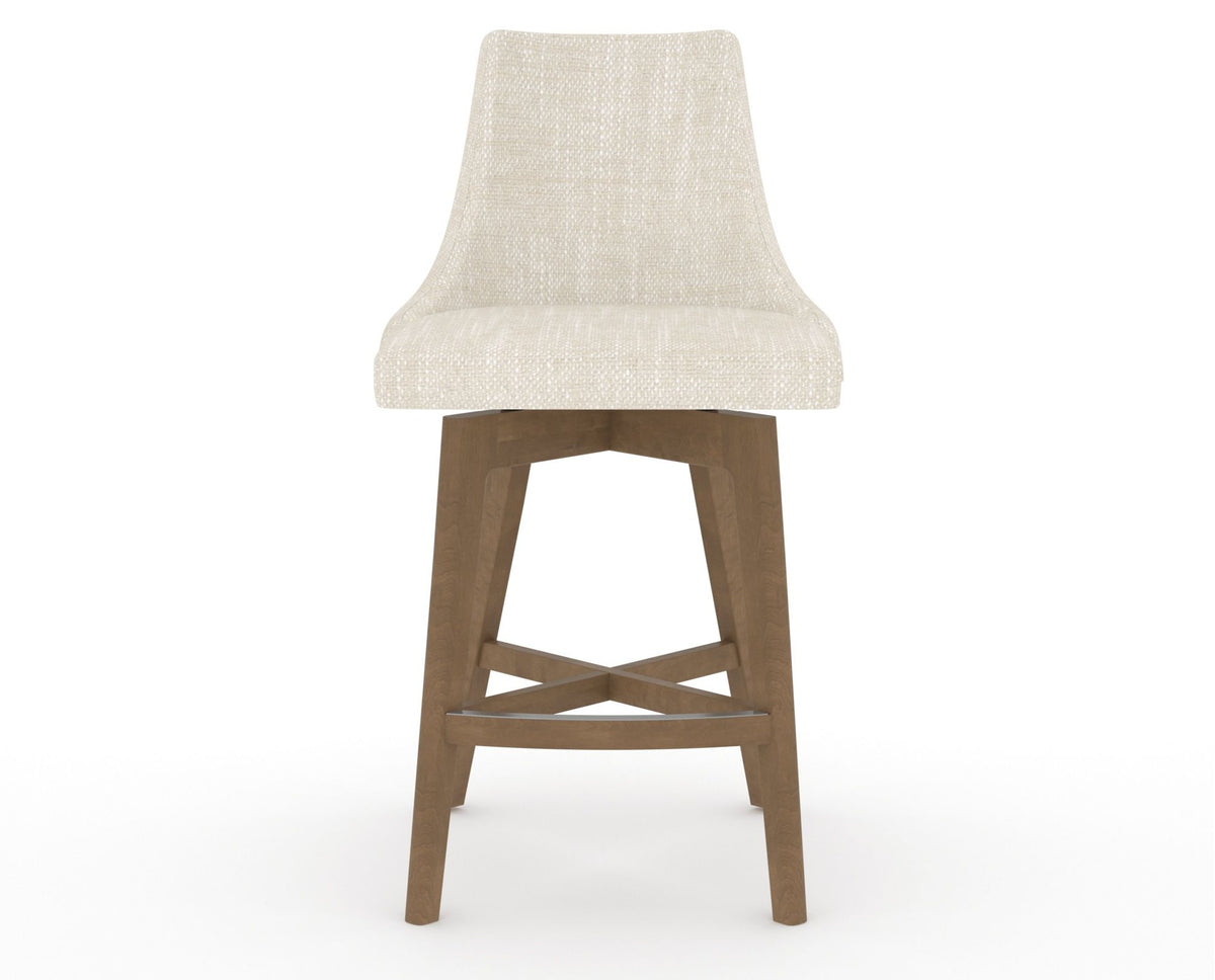 Canadel Downtown Trend Counter Stool in Pecan Washed, FT InsideOut®, front view