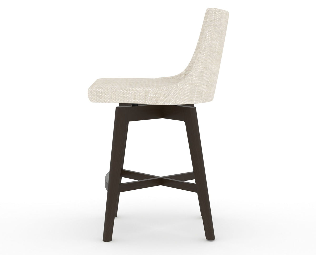Canadel Downtown Trend Counter Stool in Davy's Grey, FT InsideOut®, side view