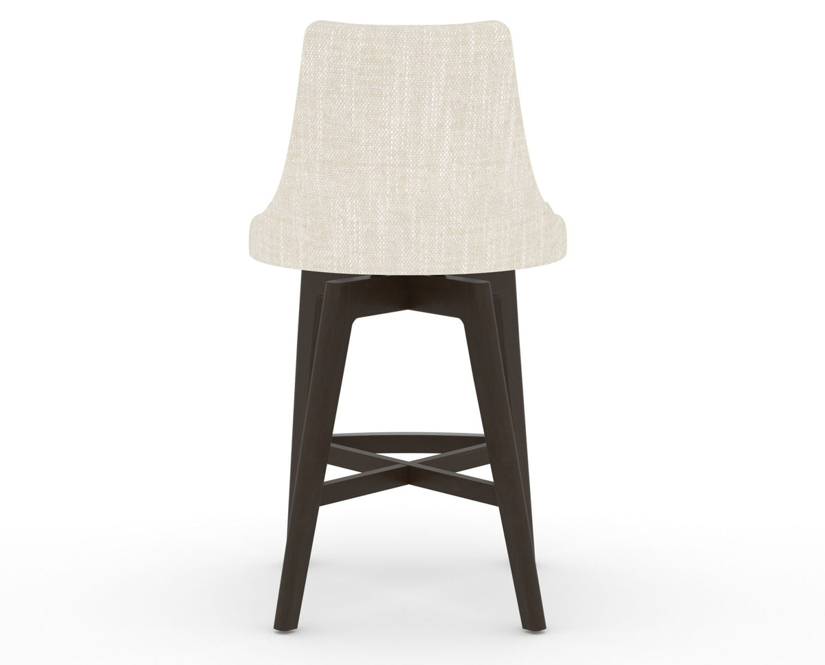 Canadel Downtown Trend Counter Stool in Davy's Grey, FT InsideOut®, back view