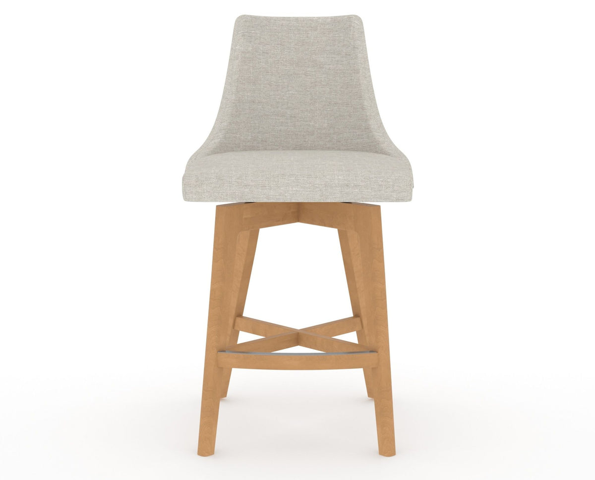 Canadel Downtown Trend Counter Stool in Caramel Washed, TB Fabric, front view
