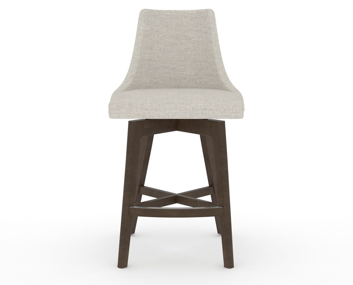 Canadel Downtown Trend Counter Stool in Hazelnut Washed, TB Fabric, front view