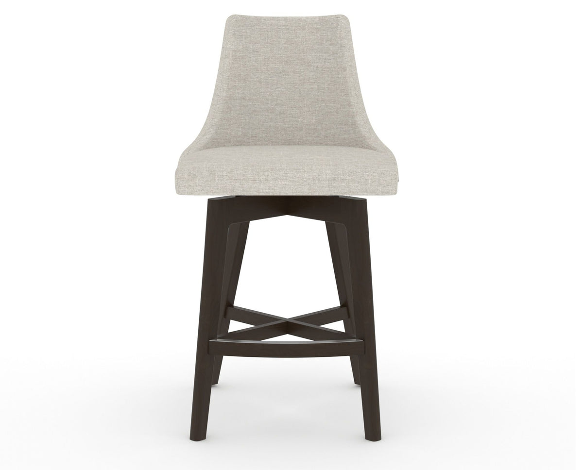 Canadel Downtown Trend Counter Stool in Davy's Grey, TB Fabric, front view