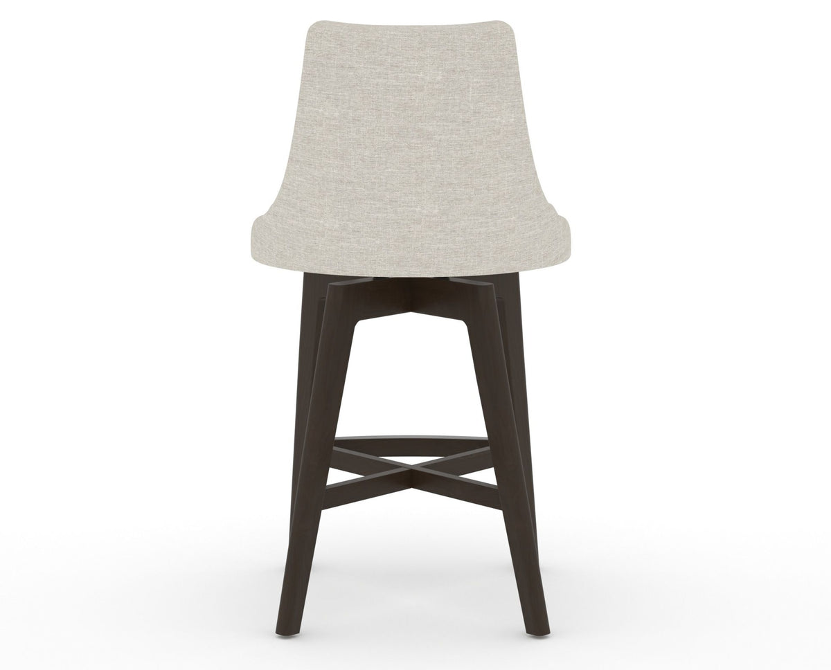 Canadel Downtown Trend Counter Stool in Davy's Grey, TB Fabric, back view