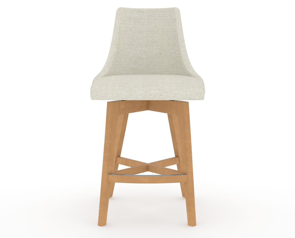 Canadel Downtown Trend Counter Stool in Caramel Washed, TW Fabric, front view