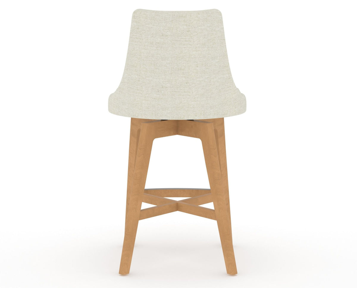 Canadel Downtown Trend Counter Stool in Caramel Washed, TW Fabric, back view