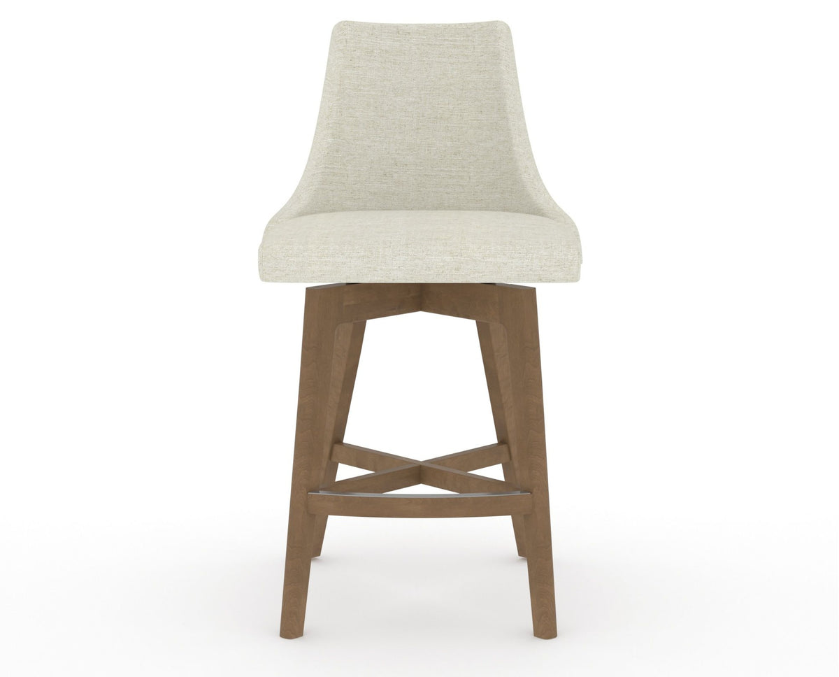 Canadel Downtown Trend Counter Stool in Pecan Washed, TW Fabric, front view