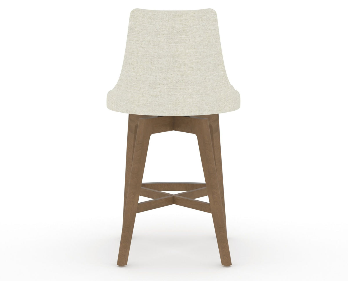 Canadel Downtown Trend Counter Stool in Pecan Washed, TW Fabric, back view