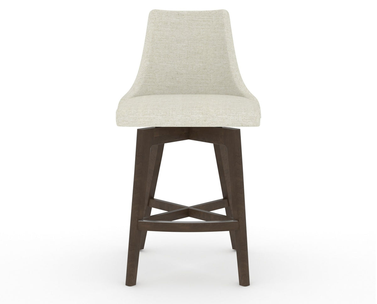 Canadel Downtown Trend Counter Stool in Hazelnut Washed, TW Fabric, front view