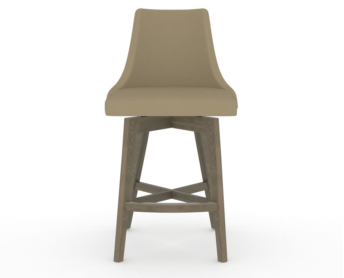 Canadel Downtown Trend Counter Stool in Shadow, XY Faux Leather, front view