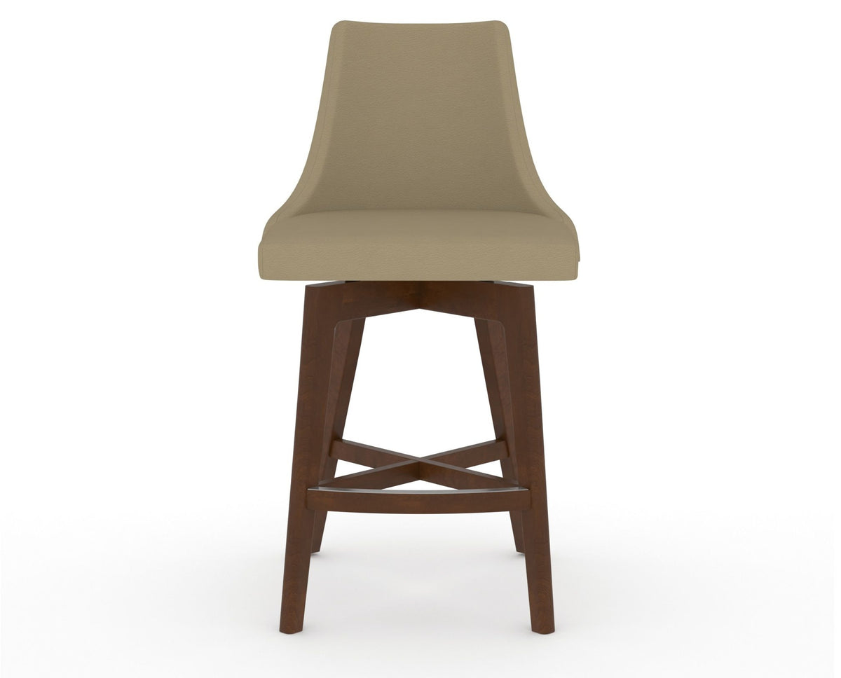 Canadel Downtown Trend Counter Stool in Cognac Washed, XY Faux Leather, front view