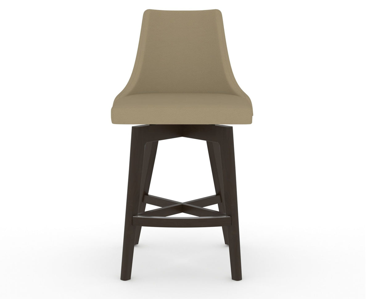 Canadel Downtown Trend Counter Stool in Davy's Grey, XY Faux Leather, front view