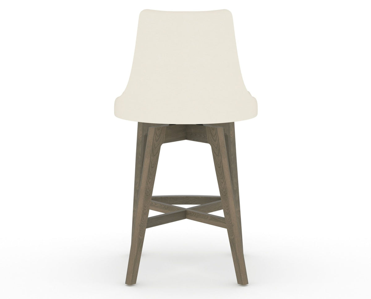 Canadel Downtown Trend Counter Stool in Shadow, YJ Faux Leather, back view