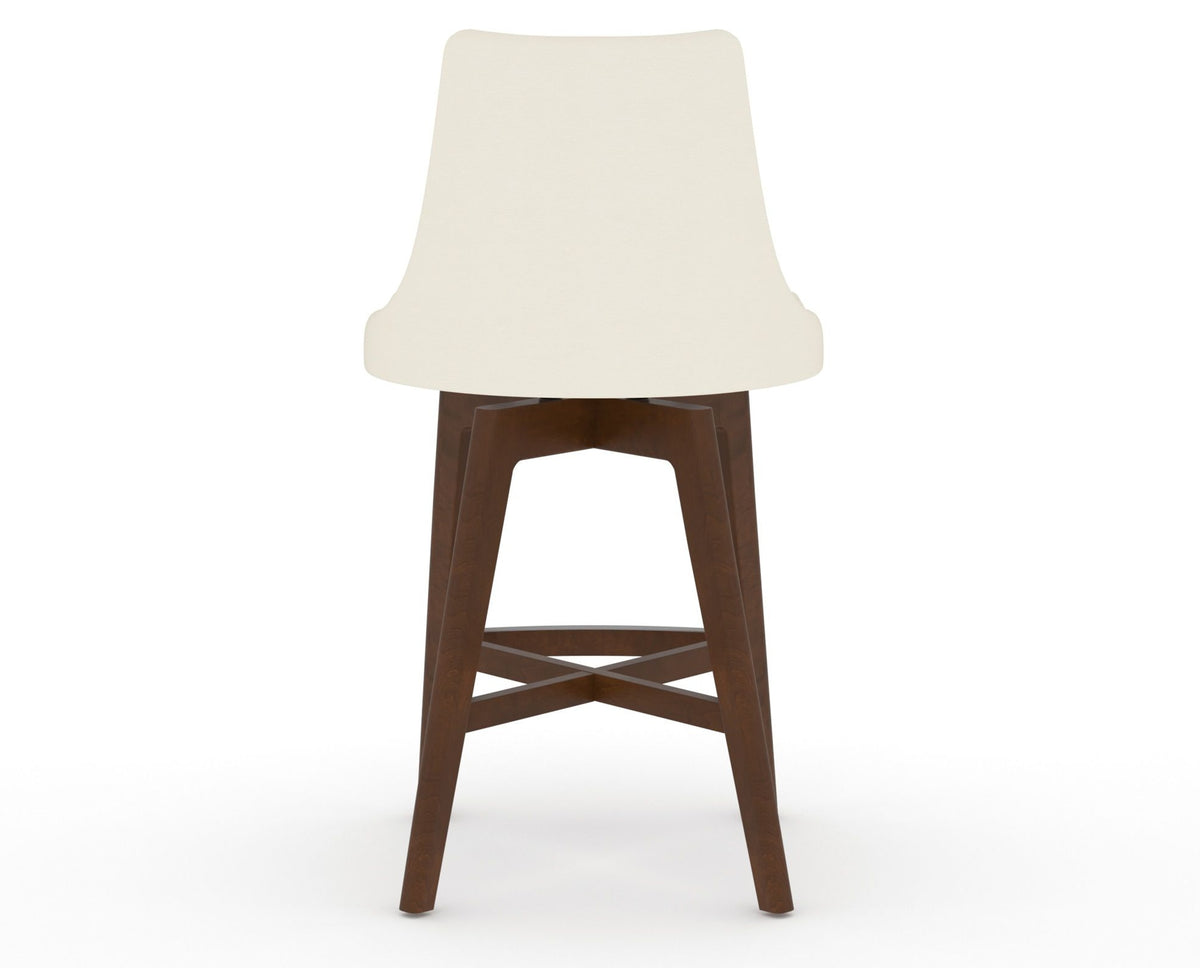 Canadel Downtown Trend Counter Stool in Cognac Washed, YJ Faux Leather, back view