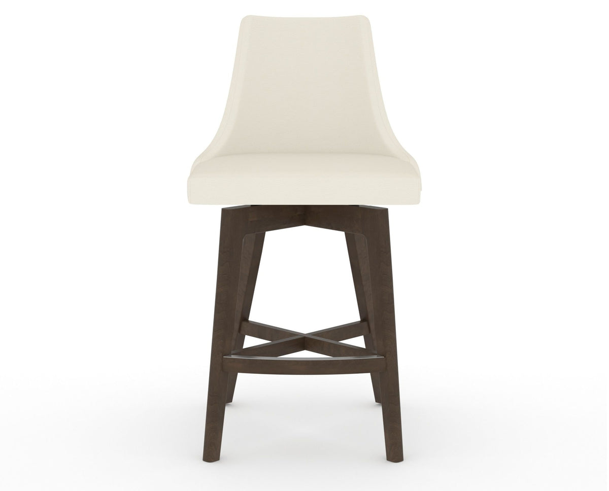 Canadel Downtown Trend Counter Stool in Hazelnut Washed, YJ Faux Leather, front view