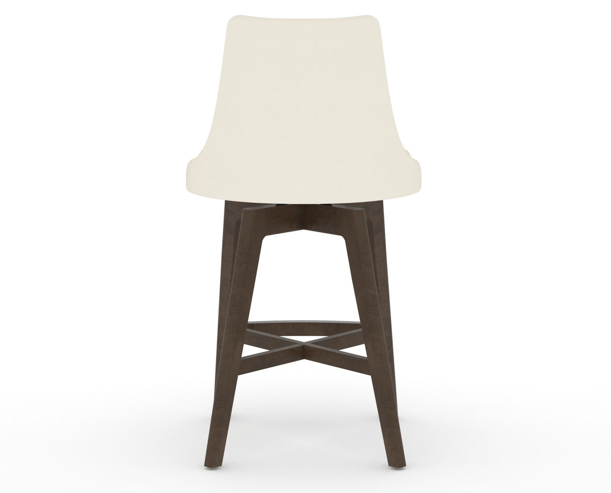 Canadel Downtown Trend Counter Stool in Hazelnut Washed, YJ Faux Leather, back view