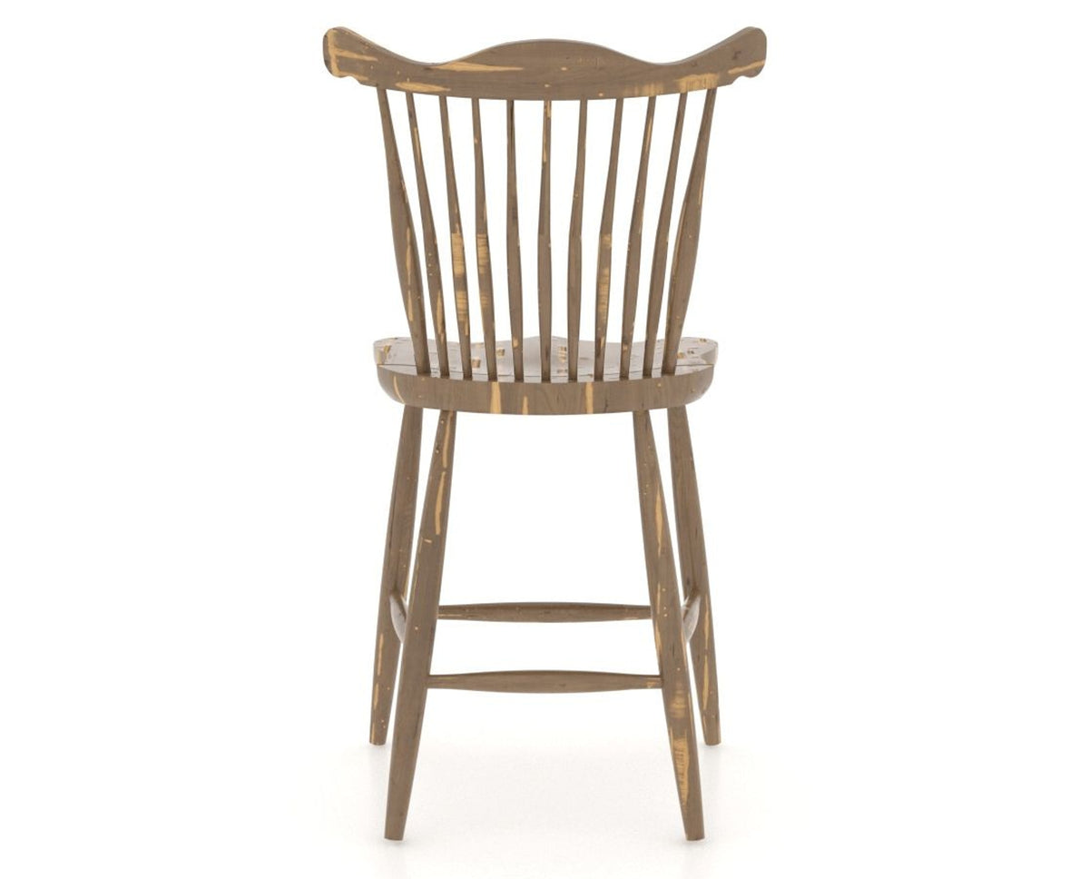 Canadel Champlain Wood Counter Stool 8162 in 25 Pecan Washed, back view
