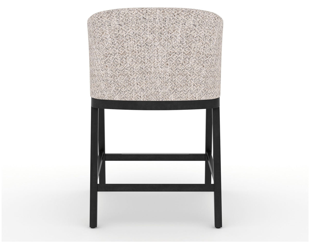 Canadel Modern Angle Counter Stool in Dark Smoke, FP Crypton®, back view