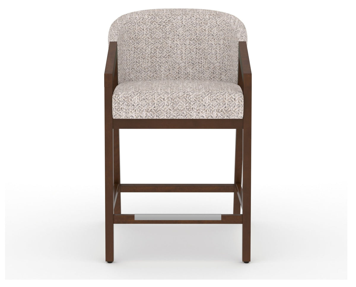 Canadel Modern Angle Counter Stool in Cognac Washed, FP Crypton®, front view