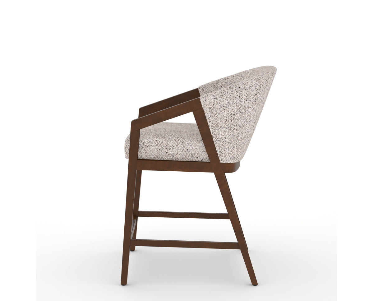 Canadel Modern Angle Counter Stool in Cognac Washed, FP Crypton®, side view