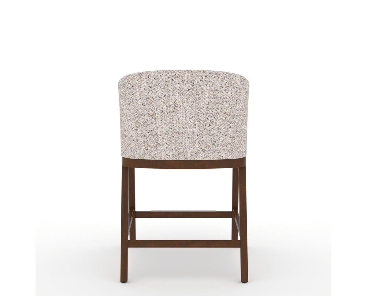 Canadel Modern Angle Counter Stool in Cognac Washed, FP Crypton®, back view