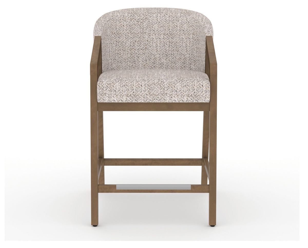 Canadel Modern Angle Counter Stool in Pecan Washed, FP Crypton®, front view
