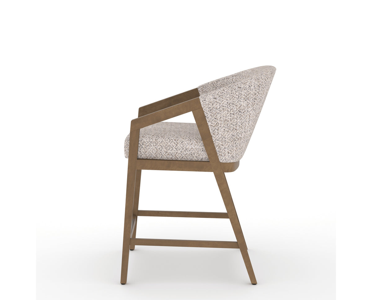 Canadel Modern Angle Counter Stool in Pecan Washed, FP Crypton®, side view