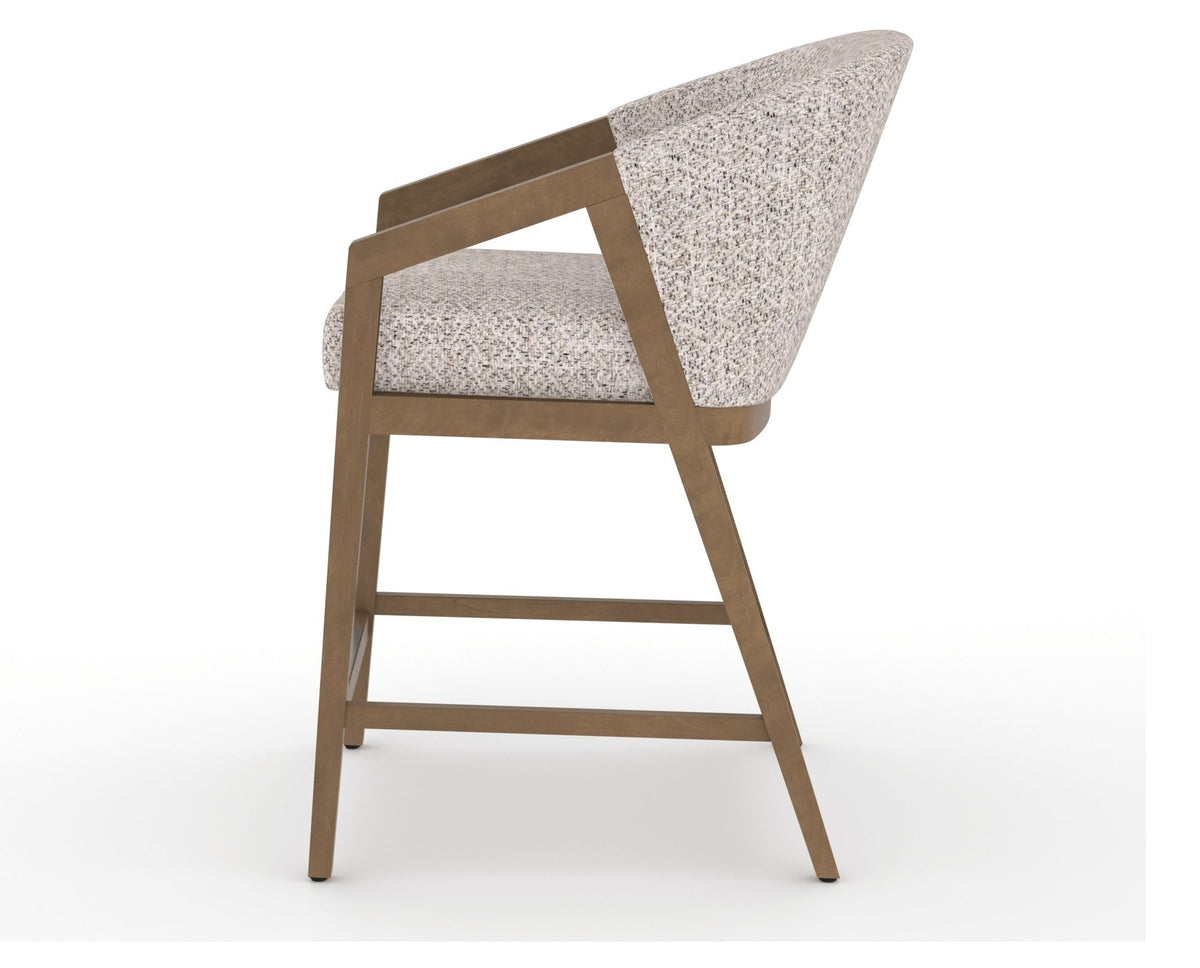 Canadel Modern Angle Counter Stool in Pecan Washed, FP Crypton®, side view