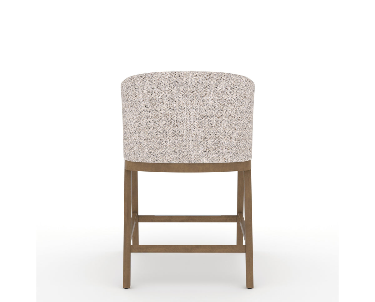 Canadel Modern Angle Counter Stool in Pecan Washed, FP Crypton®, back view