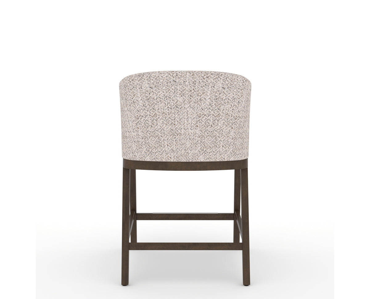 Canadel Modern Angle Counter Stool in Hazelnut Washed, FP Crypton®, back view