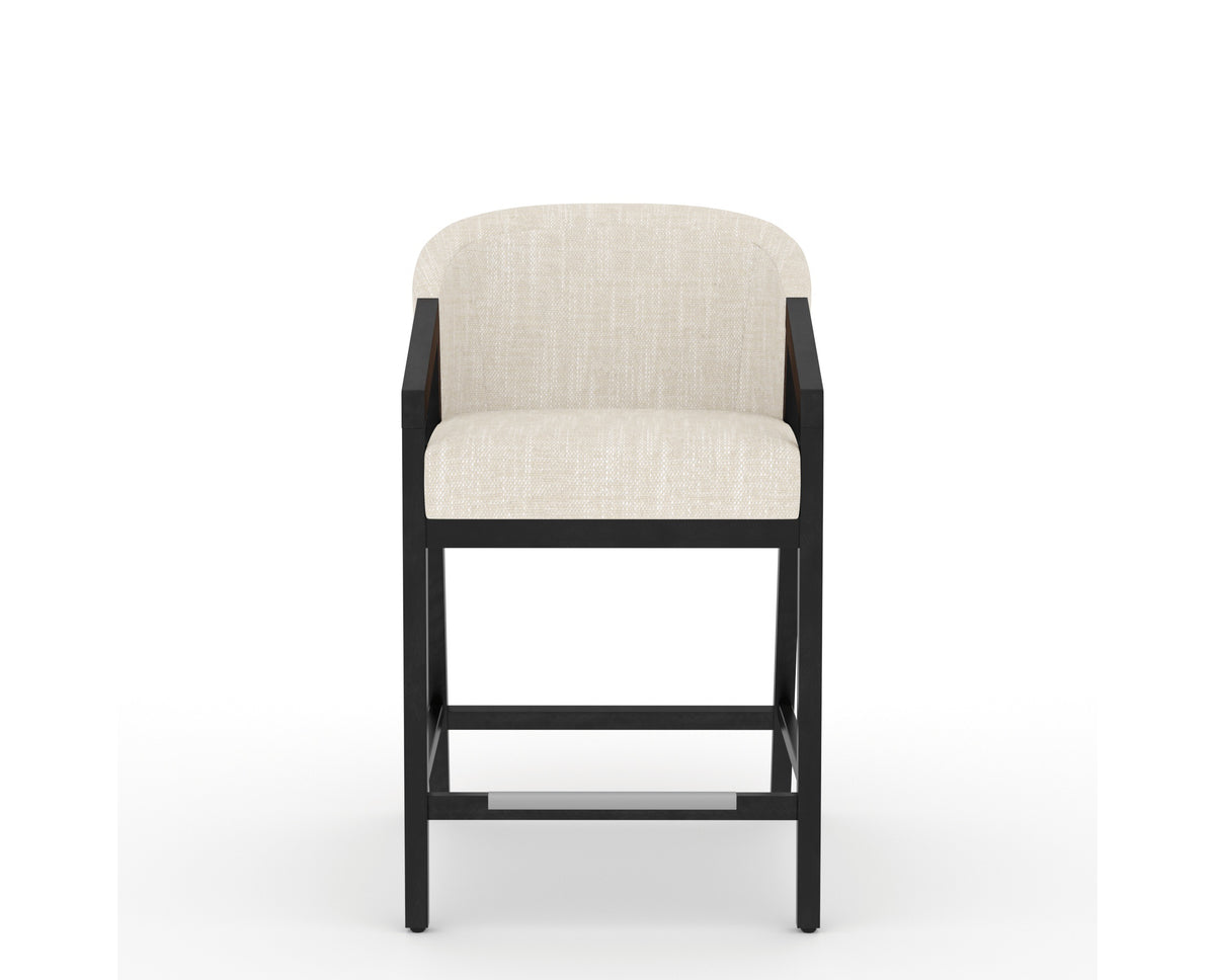Canadel Modern Angle Counter Stool in Dark Smoke, FT InsideOut®, front view