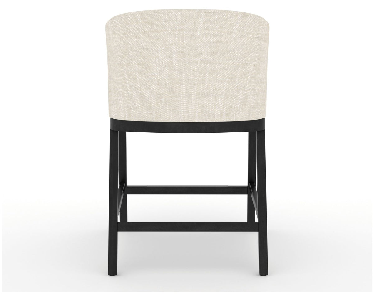Canadel Modern Angle Counter Stool in Dark Smoke, FT InsideOut®, back view