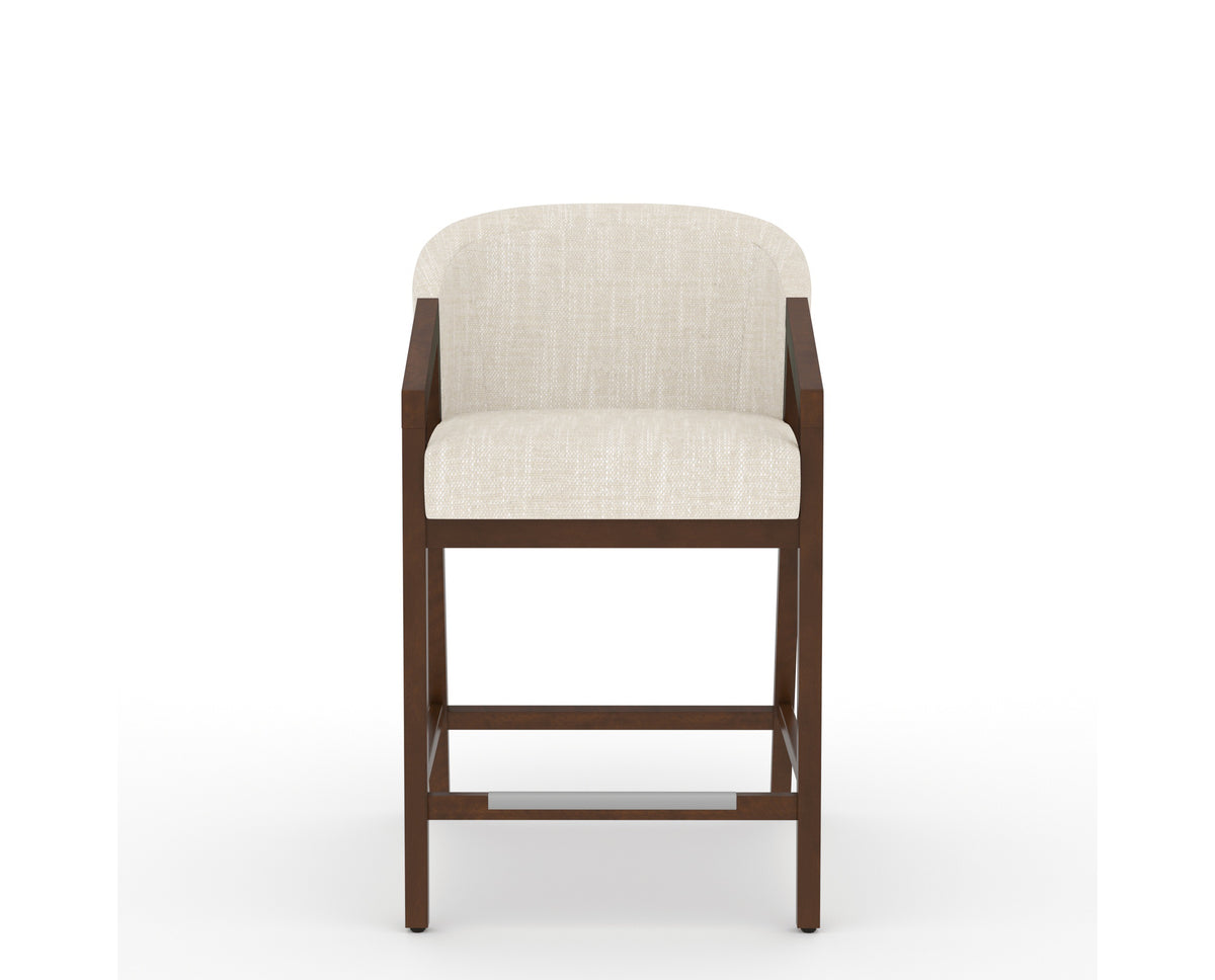 Canadel Modern Angle Counter Stool in Cognac Washed, FT InsideOut®, front view