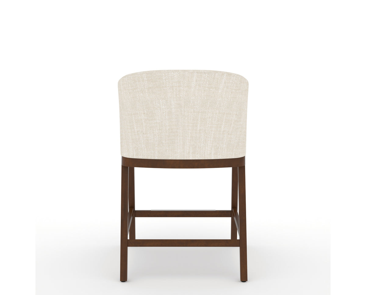 Canadel Modern Angle Counter Stool in Cognac Washed, FT InsideOut®, back view