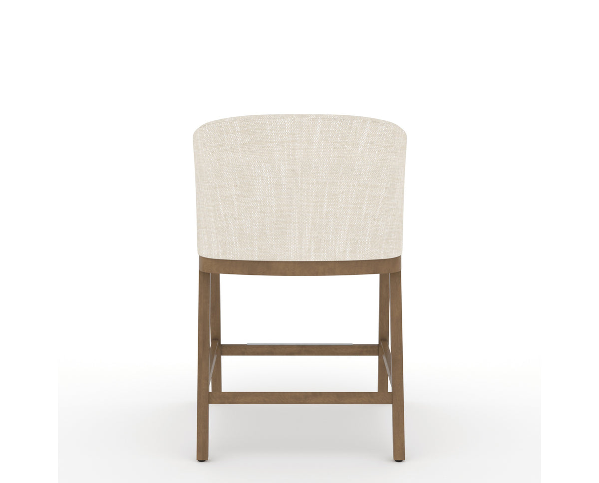 Canadel Modern Angle Counter Stool in Pecan Washed, FT InsideOut®, back view