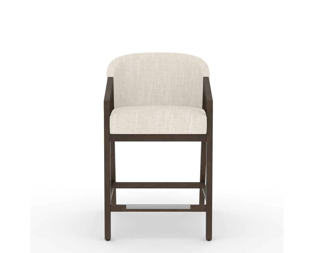Canadel Modern Angle Counter Stool in Hazelnut Washed, FT InsideOut®, front view