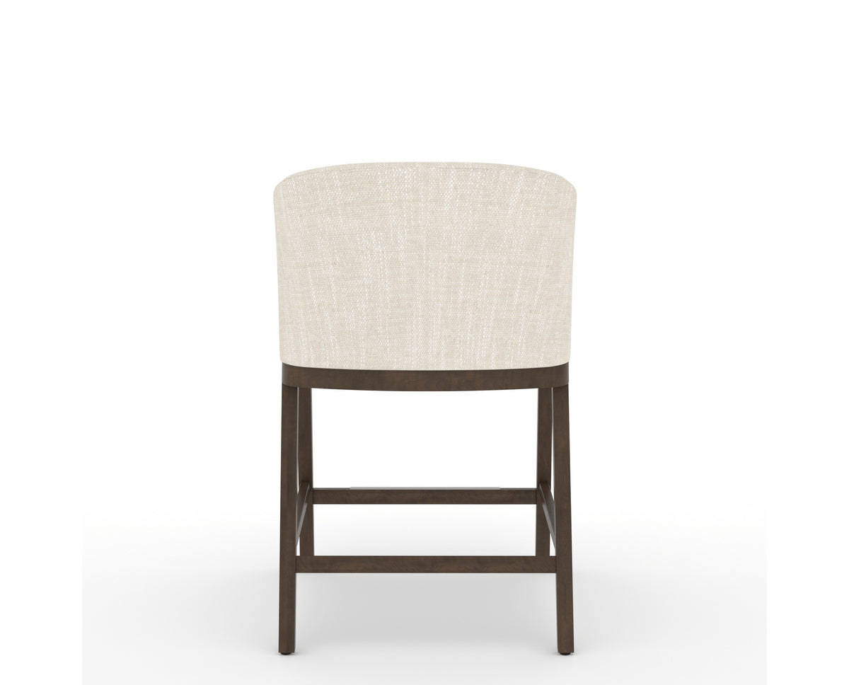 Canadel Modern Angle Counter Stool in Hazelnut Washed, FT InsideOut®, back view